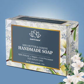 Pack of 2 Cold Pressed Soaps |Tea Tree Soap | Jasmine Soap|  250 gms (2 X 125 Gms )