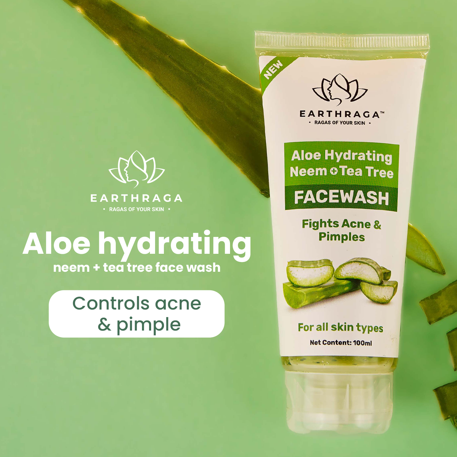 Mix Fruit Skin Brightening - Aloe Vera Neem Tea Tree Face Wash Combo