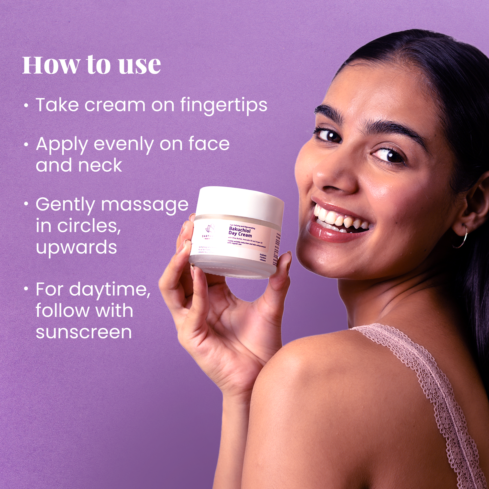 Earthraga Age Defying and Rejuvenating Bakuchiol Day Cream | 100gm