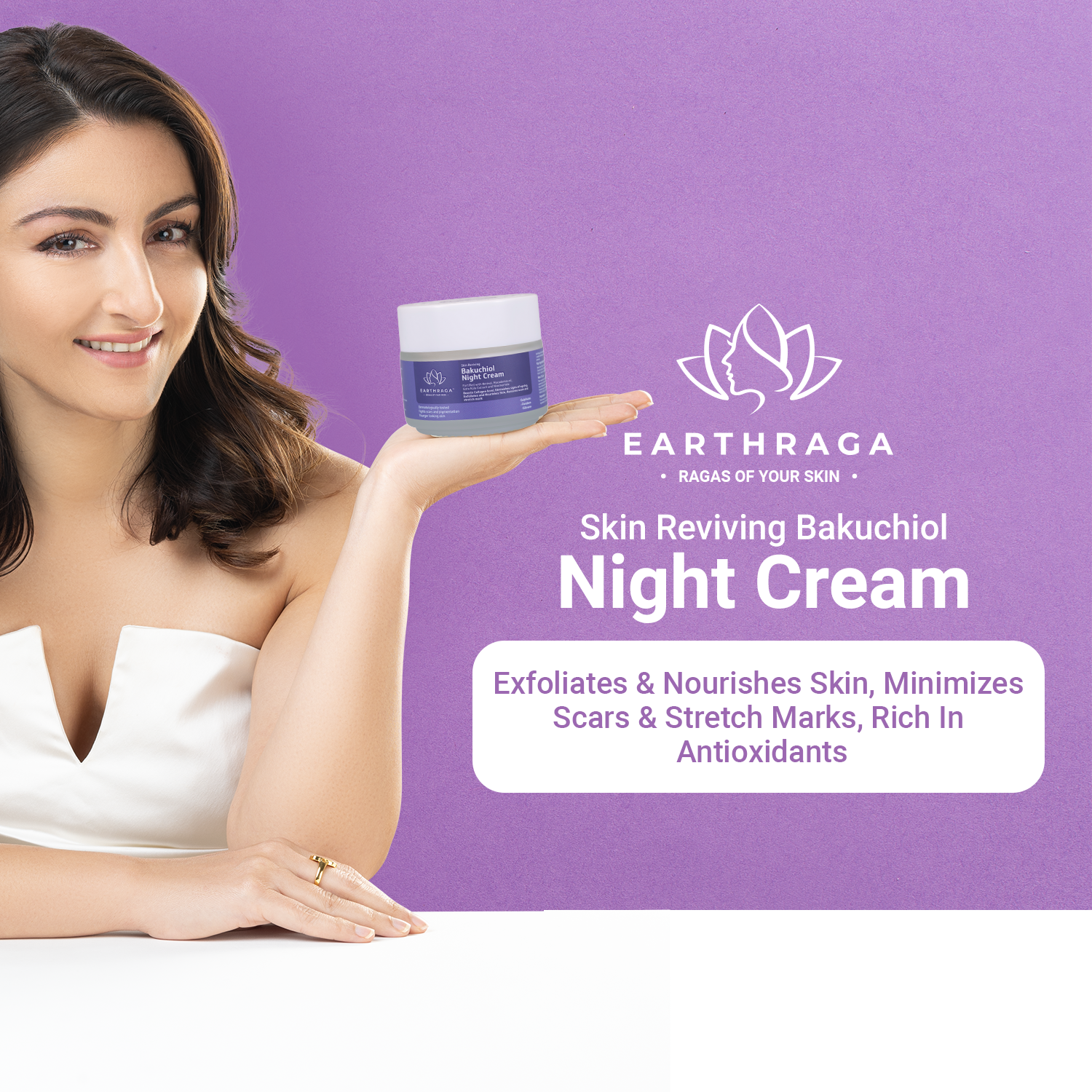 Earthraga Bakuchiol Day Cream & Night Cream Combo |  100gm X 2. - use code QR500 - get Rs. 500 off