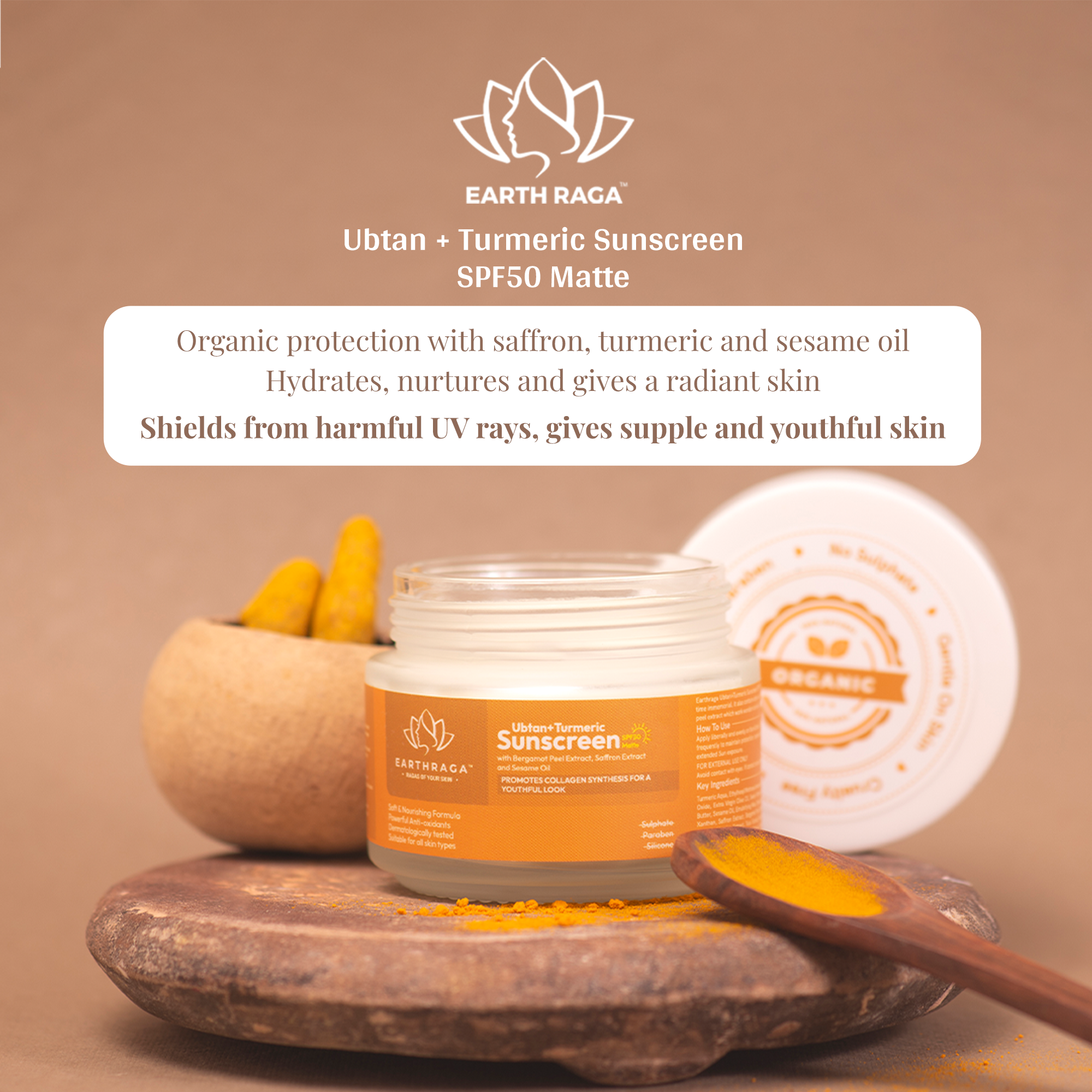 Ubtan + Turmeric Sunscreen SPF50 Matte | 100ml