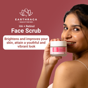 Earthraga HA + Retinol Face Scrub | 100 ml