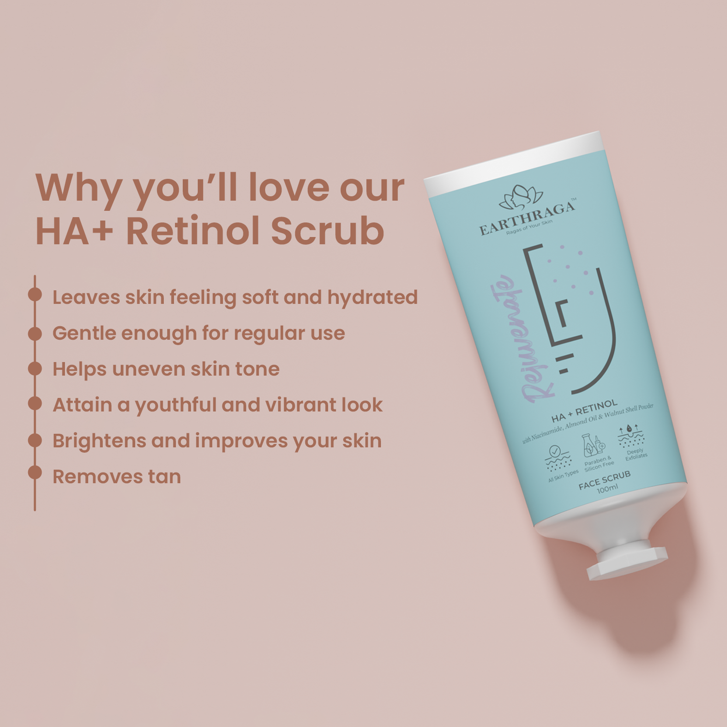 HA + Retinol Face Scrub | 100 ml