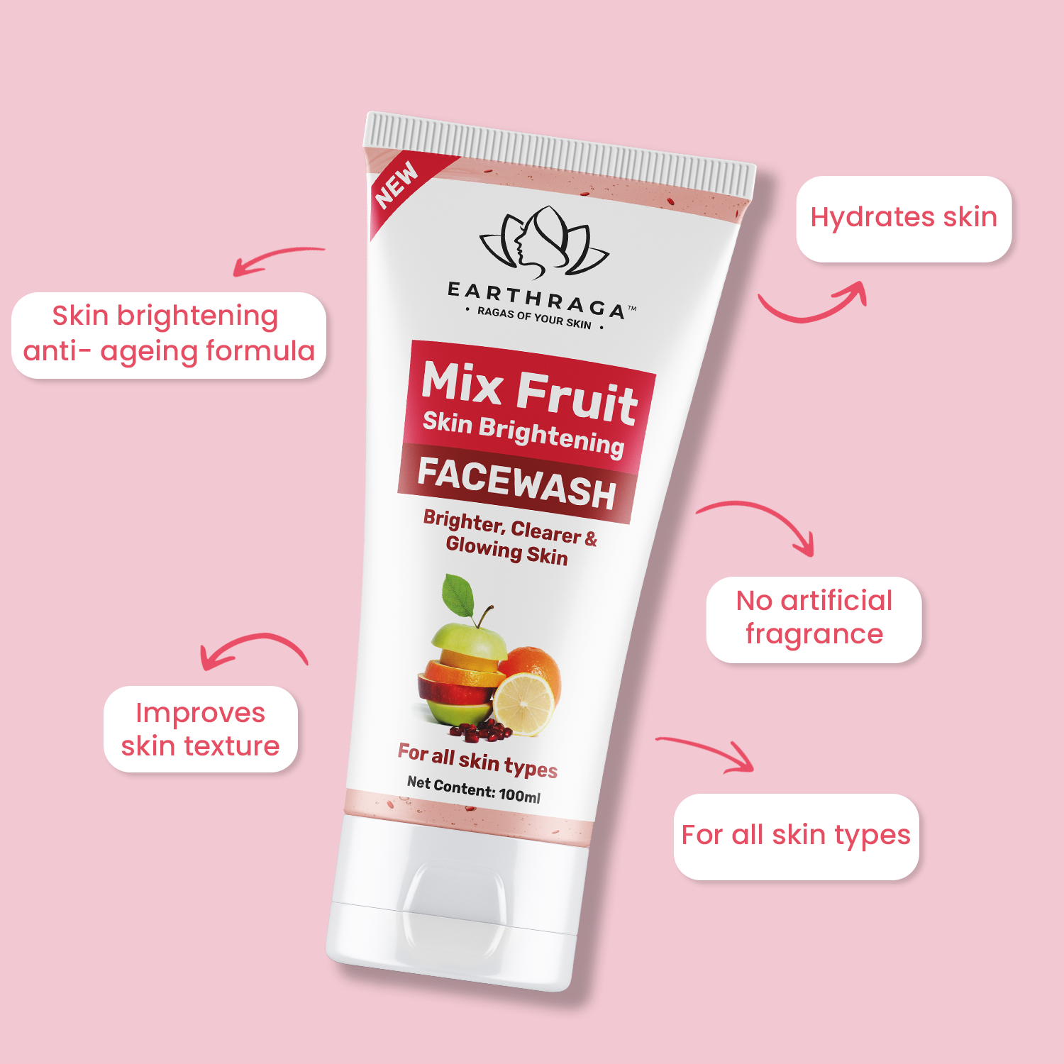 Anti Dandruff Shampoo and Mix Fruit Face Wash Combo