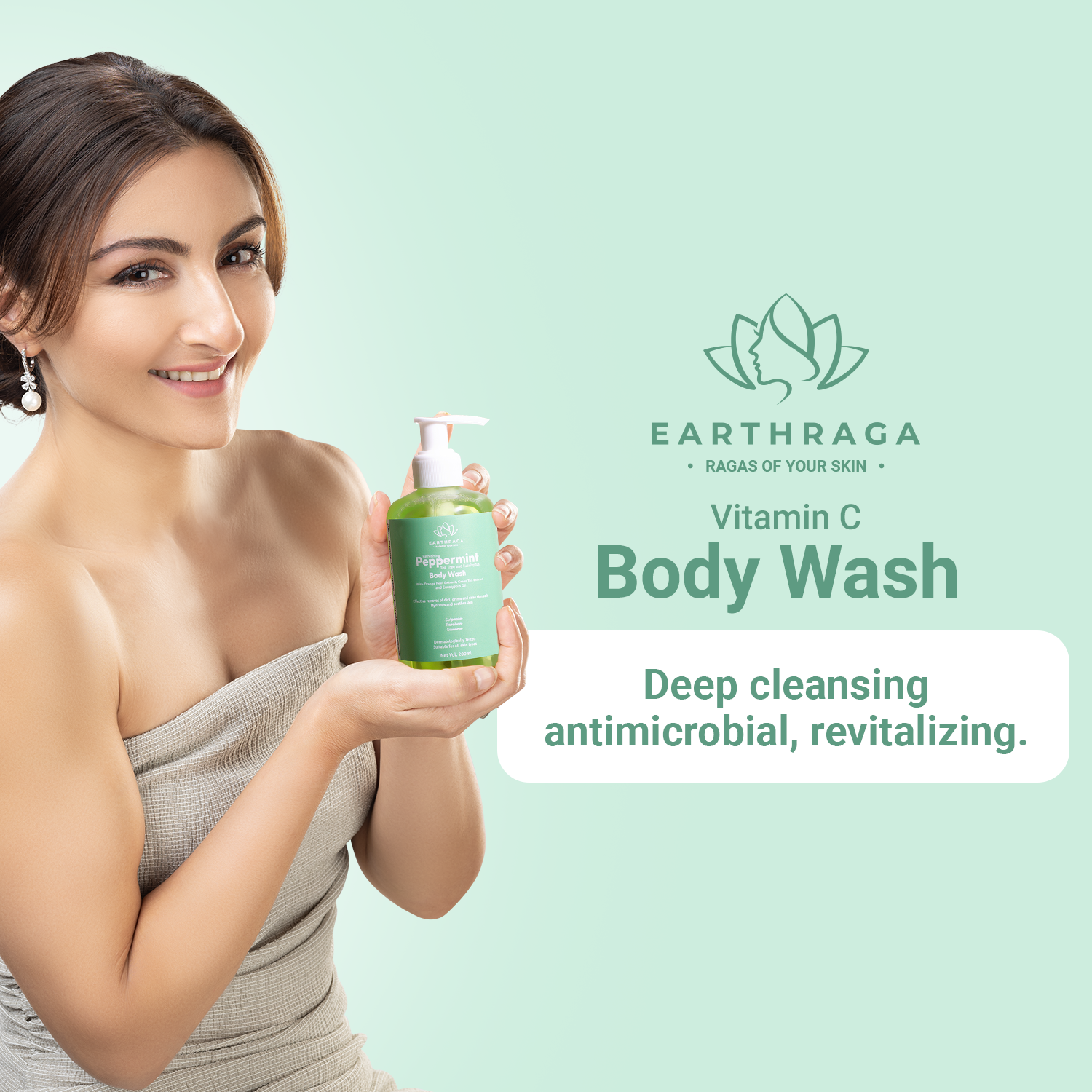 Refreshing Peppermint, Tea Tree and Eucalyptus Body Wash | Cleanses Bl