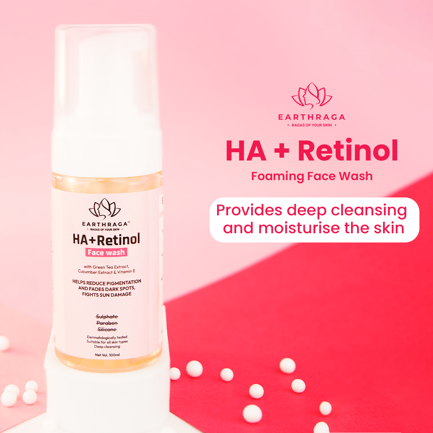 HA + Retinol Foaming Face Wash | 100 ml