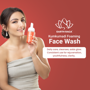 Earthraga Feel Fresh Kumkumadi Foaming Face Wash | 100ml