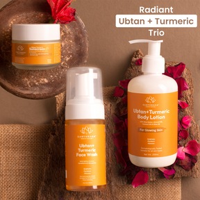 Ubtan + Turmeric Foaming Face Wash | Sunscreen SPF50 Matte | Body Lotion