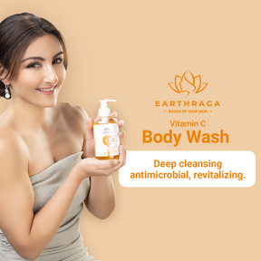 Earthraga Vitamin C Body Wash | Makes Skin Tight & Firm | Promotes Even Skin-Tone | 200ml