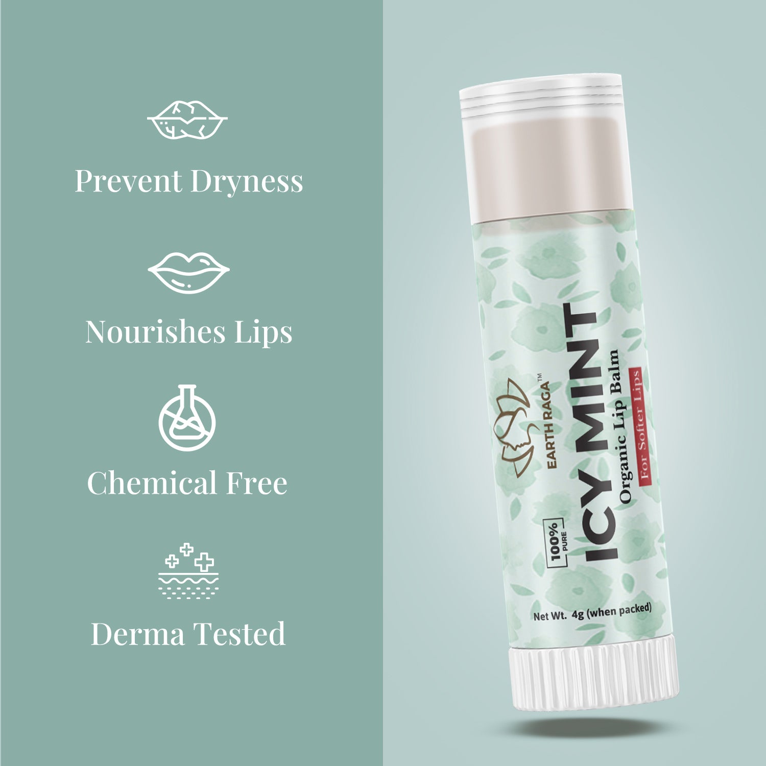 Icy Mint Natural Lip Balm 4g